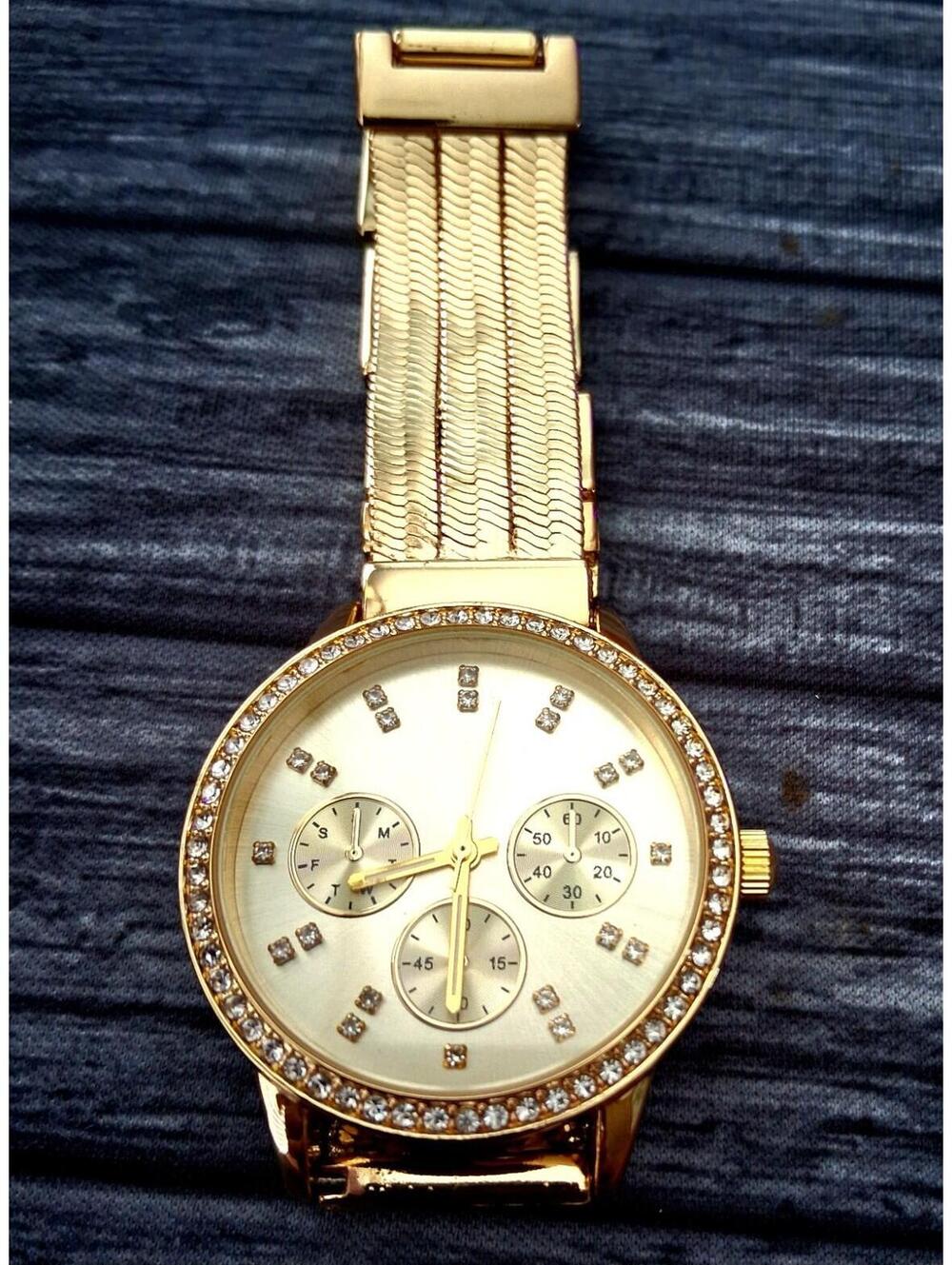 Rare Diamond Burst Mens Dress Watch Faux Sub Dials Singapore